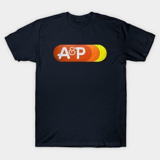 Distressed Vintage A & P logo 70's style T-Shirt